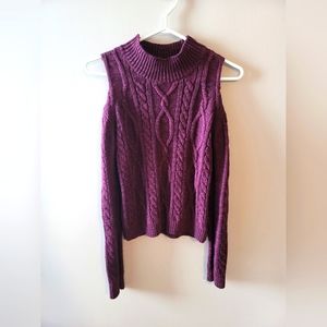 Knit cold shoulder tops